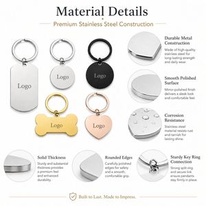 Factory Wholesale Stainless Steel Round Keychain Custom Logo <b>Blank</b> Metal Pendant Key <b>Ring</b> Promotional Gift Souvenir Giveaway - Product Image 4