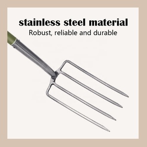 Utensili per scavare forchetta da giardino a mano in acciaio inossidabile - Product Image 5