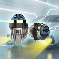 Feux antibrouillard à 3 couleurs, étanches IP68, bi-LED, projecteur de 3 pouces pour VW Touareg 2012, Mercedes W211, Acura TSX, Renault Kwid