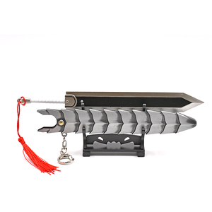 สินค้ามาใหม่ Berserks ดาบของเล่นอะนิเมะแบบพับได้ ขนาด 22 ซม. รุ่น <span class=keywords><strong>Guts</strong></span> สไตล์อนิเมะ ทำจากโลหะผสมสังกะสี พร้อมปลอกดาบแบบป๊อปอัพ ใช้เป็นพวงกุญแจได้ - Product Image 2
