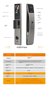 Tuya Wifi intercom thông minh vân tay khóa cửa với cerradura inteligente kỹ thuật số an toàn Key Home Hệ thống an ninh mặt cửa máy ảnh - Product Image 6