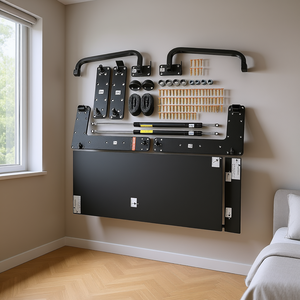 Kit de Cama Plegable Vertical Tipo Murphy, Tamaño Individual, de Acero, para Instalar en la Pared, con Herrajes para Bricolaje - Product Image 2