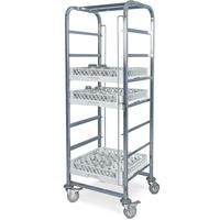 Carros y carros de mano AnxPxA 560x520x1700mm metal Carro de transporte de acero inoxidable para cestas de lavado 500x500mm