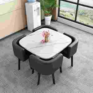 <span class=keywords><strong>Mesa</strong></span> de Comedor Redonda de Lujo con 4 Sillas, <span class=keywords><strong>Mesa</strong></span> de Comedor Moderna de Estilo Nórdico, Mesas de Jantar, Muebles de Cocina - Product Image 3