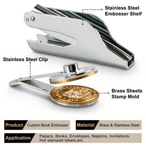 Embosser mano repujado <span class=keywords><strong>sello</strong></span> negocio metal personalizado <span class=keywords><strong>sello</strong></span> en relieve <span class=keywords><strong>sello</strong></span> de papel seco - Product Image 2