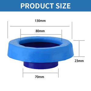 Horing RHF204 150G Joint en caoutchouc <span class=keywords><strong>WC</strong></span> bleu, anneau en caoutchouc, emballage en boîte, pour salle <span class=keywords><strong>de</strong></span> bain, écologique, design mi-siècle - Product Image 5