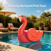 NOCO Bouée gonflable géante flamant rose pour piscine, décoration de fête estivale à la plage