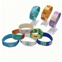 Maßgefertigte Smart-Armbänder Ticket-Armbänder VIP RFID 13,56MHz Armband NFC-Tag Smart-Chip RFID Gewebtes Stoff-Armband für Veranstaltungen