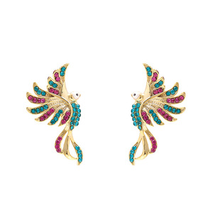 Orecchini a Perno Colorati a Forma di Uccello per Donne, Eleganti Accessori per Orecchie da Indossare Ogni Giorno - Product Image 5