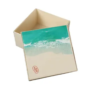 उच्च गुणवत्ता क्लासिक स्क्वायर ट्रे केक बॉक्स नालीदार बाहरी बॉक्स तह केक बॉक्स