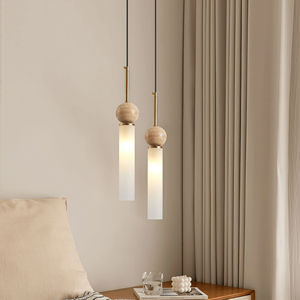 JYLIGHTING LED Small Alabaster Pendant Light Modern Copper Hanging Lamp Minimalist Marble Luxury 1 Piece Nordic Lights - Product Image 5