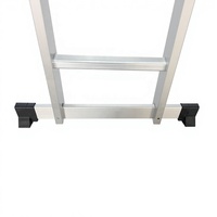 Échelle pliante en aluminium à double usage antidérapante à 2x5 marches, hautement recommandée, pour l'utilisation dans les escaliers des supermarchés