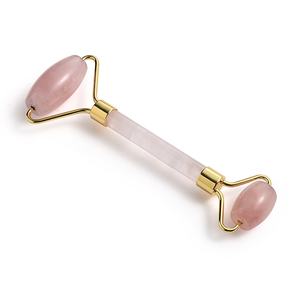 Rouleau de massage facial en jade et Gua Sha, best-seller, en pierres précieuses naturelles - Product Image 3