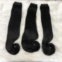 Paquetes de cabello virgen indio de alta calidad Super doble curva dibujada Color negro natural recto