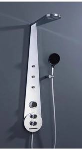 Juego <span class=keywords><strong>de</strong></span> ducha termostático cuadrado <span class=keywords><strong>de</strong></span> latón cepillado Pipa con grifo <span class=keywords><strong>de</strong></span> una sola manija, efecto lluvia suave, cerámico, moderno, con aumento <span class=keywords><strong>de</strong></span> presión, <span class=keywords><strong>de</strong></span> 3 orificios, montaje en pared, para hotel - Product Image 6