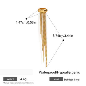 Fashion 316L Stainless Steel 14k 18k Pvd Gold Plated Fine Cuff <b>Earrings</b> Jewelry Non <b>Piercing</b> <b>Earrings</b> for Women - Product Image 6