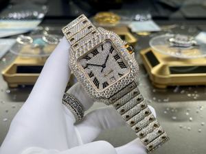 Personalizado de alta calidad a prueba de agua 39,8mm 9015 movimiento de oro rosa VVS reloj de moissanita de hielo de diámetro completo - Product Image 2