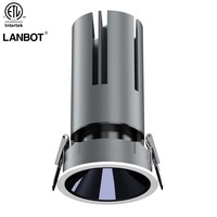Plafonnier LED encastré à trou d'aiguille 3 pouces 15W 5CCT, homologué IC, éclairage architectural modulaire réglable, rond ou carré, certifié ETL