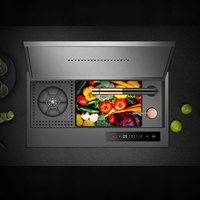 Barre rectangulaire évier intelligent catalyseur d'eau évier de purification évier de cuisine en acier inoxydable 304 avec lave-gobelet et couvercle