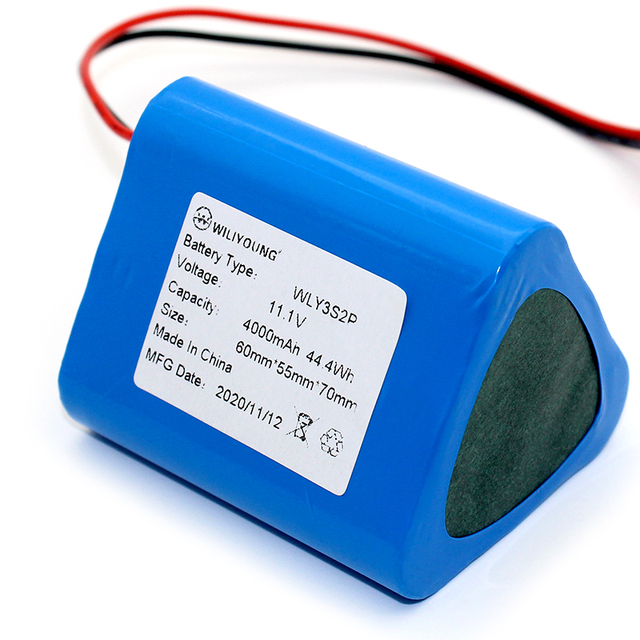 WLY 3S2P 11.1V 4000mAh 44.4Wh 18650 Battery Pack 12V 4Ah Rechargeable Lithium Ion Battery Pack