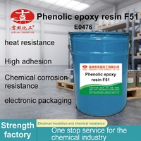 Résine époxy phénolique Novolac F51 E0476, matière première époxy thermodurcissable transparente résistante aux hautes températures