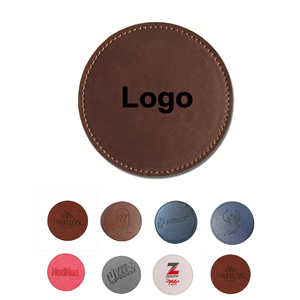 Custom Engraved Leather Coasters for Stylish Table Protection Personalized Drink <b>Mat</b> Business Logo <b>Bar</b> Accessories Wedding Gift - Product Image 3