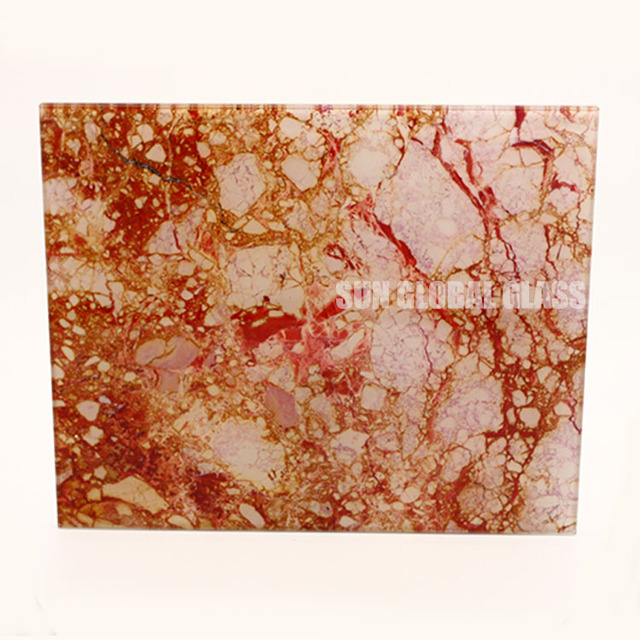 3D Digital Printed Glass Tempered UV Printing Decorative Glass for Building Doors Windows Walls