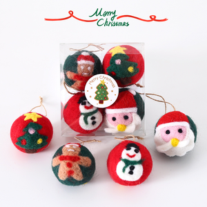 Jouets pour chats en feutre de laine, très demandés pour Noël, silencieux et interactifs, avec des motifs artisanaux pour les fêtes, pour chats d'intérieur - Product Image 2
