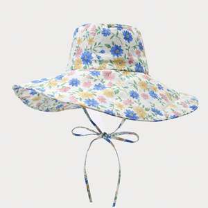 Chapeau Bob de Pêcheur Pliable Tendance Style Champêtre à Motif Floral à Large Bord pour Voyages en Plein Air Printemps-Été - Product Image 1