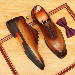 Chaussures Oxford pour hommes de haute qualité, en cuir formel, décontractées, de bureau, luxueuses, respirantes, légères, antidérapantes, pour l'automne - Product Image 1