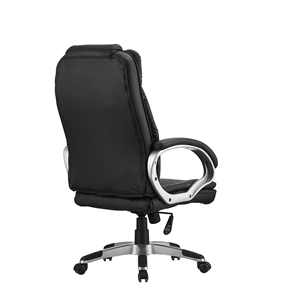 Silla de oficina de estilo moderno con diseño giratorio de cuero y material de nylon, muebles traseros de malla, tamaño de elevación, muebles de lugar general - Product Image 4