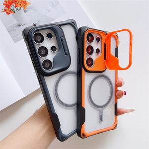 เคสโทรศัพท์กันกระแทกใสพร้อมขาตั้งแม่เหล็กสำหรับ Samsung S26 ultra S25 S24 S23 Series พร้อมที่ยึดเลนส์  ฝาหลังแข็งแรง - Product Image 2