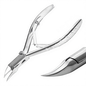 Coupe-ongles pour bébé à pointe incurvée, pour ongles épais, poignée ergonomique antidérapante, verrou de sécurité, acier inoxydable robuste, mâchoire large - Product Image 1