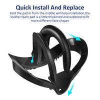 Pour Quest 2 accessoires Fitness Interface faciale remplacement de mousse avec entretoise de lunettes et protecteur de lentille conception de Circulation d'air