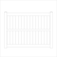 Panneau de clôture à persiennes semi-occultantes en vinyle PVC enduit 6 pieds x 8 pieds, durable, imperméable, résistant aux UV, pour clôture animale extérieure et usage domestique