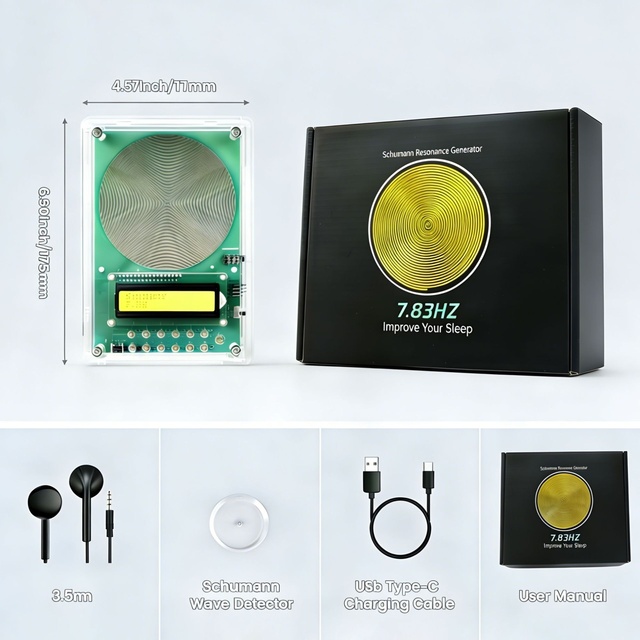 Schumann Wave Generator 7.83Hz Pure Sine Wave Adjustable Frequency 0.01-200000HZ Signal Generator Out-of-band