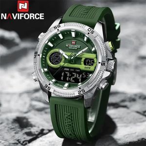 Nouvelle montre Naviforce 9223 pour homme, bracelet en acier inoxydable, style business sport, aiguilles lumineuses, chronographe quartz 30 mm, 30 mètres. - Product Image 2