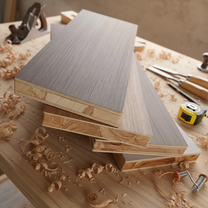 Lemari Dapur Sekolah Kelas Satu dari Papan Blok Melamin Kayu Pinus Solid 18mm Ramah Lingkungan Tahan Air Harga Terjangkau Warna Putih - Product Image 3