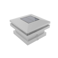 Poteau de jardin de clôture de portail carré étanche IP64 moderne LED lumière de pilier solaire préparation à l'extérieur
