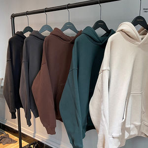 400g venta <span class=keywords><strong>al</strong></span> por mayor logotipo liso algodón orgánico hombres sudadera en Blanco polar de gran tamaño personalizado impresión Unisex hombres sudaderas con capucha - Product Image 1