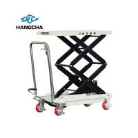 Mesa Elevadora de Tijera Hidráulica Manual Hangcha, Carro de Transporte Manual de 200 kg, Mesa Elevadora de Tijera de 350 kg, 150 kg, 300 kg