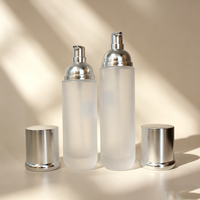 Bouteilles en verre vides de luxe de 40 ml, 100 ml, 120 ml, 50 g pour le soin de la peau, le sérum, l'emballage cosmétique, avec bouchon pompe
