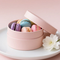 Vente en gros de boîte de chocolat fraise couverte avec couvercle transparent rose fenêtre pour truffe barre de bonbons présentoir