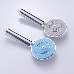 Cabezal de ducha portátil ajustable, redondo, de plástico, diseño moderno, con soporte colgante de un nivel para uso en el baño del hogar - Product Image 3