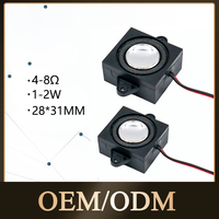 Altoparlante Quadrato Portatile Attivo 28*31mm, 4 Ohm 3W Alta Potenza, Impermeabile IP67 con Fori di Posizionamento per Riproduttori Pubblicitari e Home Theater