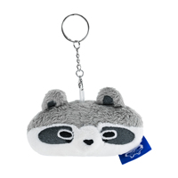 Porte-clés en peluche personnalisé Happy Corgi, pendentif raton laveur, porte-clés pour sac ou voiture, ours mignon en peluche douce, coton PP