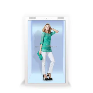 75 Inch Interactive Touch Screen 3d Transparent Lcd Display Box 4k Advertising Digital Signage Custom Mic And Camera