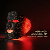 Masque facial LED pour usage domestique, 4 couleurs, thérapie par lumière photonique, masque facial en silicone, lumière rouge NIR, appareil de beauté sans fil portable