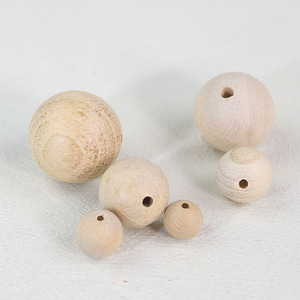 Cuentas redondas de madera con vetas naturales para hacer pulseras, suministros para manualidades DIY SzM - Product Image 3
