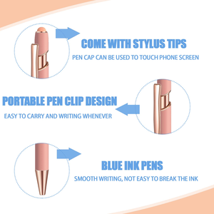 Promotional Custom 2 in 1 Capacitive Multi Function Metal Ball <b>Pen</b> Aluminum Screen Logo Engraved Stylus <b>Pen</b> Rose Gold <b>Pen</b> - Product Image 3